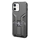 For iPhone 12 WK WTP-013 Shockproof PC + TPU Phone Case with Metal Holder(Black) - 1