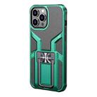 For iPhone 12 Pro WK WTP-013 Shockproof PC + TPU Phone Case with Metal Holder(Malachite Green) - 1