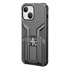 For iPhone 13 mini WK WTP-013 Shockproof PC + TPU Phone Case with Metal Holder (Black) - 1