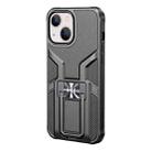 For iPhone 13 WK WTP-013 Shockproof PC + TPU Phone Case with Metal Holder(Black) - 1