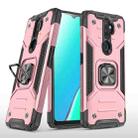For OPPO A5 & A9 Magnetic Armor Shockproof TPU + PC Phone Case with Metal Ring Holder(Rose Gold) - 1