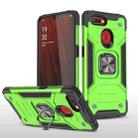 For OPPO A5s & A7 Magnetic Armor Shockproof TPU + PC Phone Case with Metal Ring Holder(Green) - 1