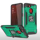 For OPPO A5s & A7 Magnetic Armor Shockproof TPU + PC Phone Case with Metal Ring Holder(Dark Green) - 1