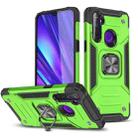 For OPPO Realme 5 Magnetic Armor Shockproof TPU + PC Phone Case with Metal Ring Holder(Green) - 1