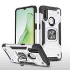For OPPO A31 Magnetic Armor Shockproof TPU + PC Phone Case with Metal Ring Holder(Silver) - 1