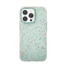 Mutural  Binfen Series 3D Raised Silicone Skin-friendly Feel Phone Case For iPhone 13 Pro(Green) - 1