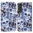 For Samsung Galaxy S22 5G Horizontal Flip Phone Leather Case with Holder & Card Slots & Photo Frame & Wallet(Skull) - 1