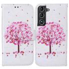 For Samsung Galaxy S22 5G Horizontal Flip Phone Leather Case with Holder & Card Slots & Photo Frame & Wallet(Cherry Blossoms Tree) - 1