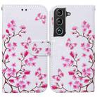 For Samsung Galaxy S22 5G Horizontal Flip Phone Leather Case with Holder & Card Slots & Photo Frame & Wallet(Butterfly Love Flower) - 1