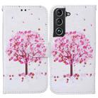 For Samsung Galaxy S22+ 5G Horizontal Flip Phone Leather Case with Holder & Card Slots & Photo Frame & Wallet(Cherry Blossoms Tree) - 1