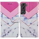 For Samsung Galaxy S22 5G Painted Pattern Horizontal Flip Phone Leather Case with Holder & Card Slots & Photo Frame(Smoke Marble) - 1