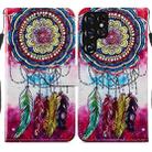 For Samaung Galaxy S22 Ultra 5G Painted Pattern Horizontal Flip Phone Leather Case with Holder & Card Slots & Photo Frame(Dreamcatcher) - 1