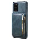 For Samsung Galaxy S20+ Zipper Wallet Bag PU Back Cover Shockrpoof Phone Case with Holder & Card Slots & Wallet(Blue) - 1