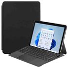 For Microsoft Surface Pro 8 Solid Color Electric Pressed Horizontal Flip Tablet Leather Case with Holder(Black) - 1