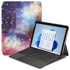 For Microsoft Surface Pro 8 Painted Electric Pressed Horizontal Flip Tablet Leather Case with Holder(Milky Way Nebula) - 1