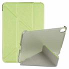 For iPad mini 6 Silk Texture Horizontal Deformation Flip Tablet Leather Case with Holder(Green) - 1