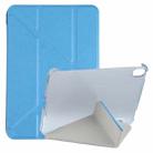 For iPad mini 6 Silk Texture Horizontal Deformation Flip Tablet Leather Case with Holder(Blue) - 1