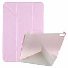 For iPad mini 6 Silk Texture Horizontal Deformation Flip Tablet Leather Case with Holder(Pink) - 1