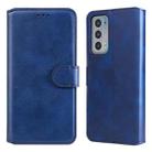 For Motorola Moto Edge 20 Classic Calf Texture Horizontal Flip Phone Leather Case(Blue) - 1