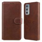 For Motorola Moto Edge 20 Classic Calf Texture Horizontal Flip Phone Leather Case(Brown) - 1