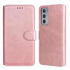 For Motorola Moto Edge 20 Classic Calf Texture Horizontal Flip Phone Leather Case(Rose Gold) - 1