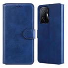 For Xiaomi Mi 11T / 11T Pro Classic Calf Texture Horizontal Flip Phone Leather Case(Blue) - 1