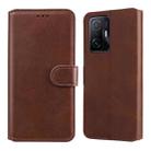 For Xiaomi Mi 11T / 11T Pro Classic Calf Texture Horizontal Flip Phone Leather Case(Brown) - 1