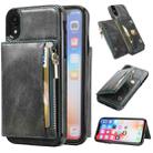 For iPhone XR Zipper Wallet Bag PU Back Cover Shockrpoof Phone Case with Holder & Card Slots & Wallet For iPhone  XR(Green) - 1