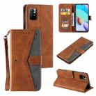 For Xiaomi Redmi Note 11 Pro Stitching Calf Texture Horizontal Flip Phone Leather Case with Holder & Card Slots & Wallet(Brown) - 1