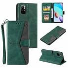 For Xiaomi Redmi Note 11 Pro Stitching Calf Texture Horizontal Flip Phone Leather Case with Holder & Card Slots & Wallet(Green) - 1