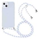 Candy Transparent Phone Case with Lanyard For iPhone 13(White) - 1