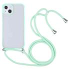 Candy Transparent Phone Case with Lanyard For iPhone 13(Mint Green) - 1