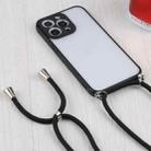 Candy Transparent Phone Case with Lanyard For iPhone 12 Pro Max(Black) - 2