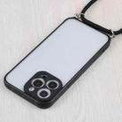 Candy Transparent Phone Case with Lanyard For iPhone 12 Pro Max(Black) - 4