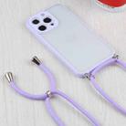 Candy Transparent Phone Case with Lanyard For iPhone 12 Pro Max(Purple) - 2