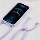 Candy Transparent Phone Case with Lanyard For iPhone 12 Pro Max(Purple) - 3