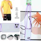 Candy Transparent Phone Case with Lanyard For iPhone 12 Pro Max(Purple) - 7