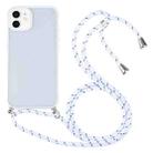 Candy Transparent Phone Case with Lanyard For iPhone 12 mini(White) - 1