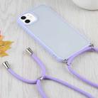 Candy Transparent Phone Case with Lanyard For iPhone 12(Purple) - 2