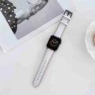 Oil Edge Bright Surface Leather Watch Band For Apple Watch Series 8&7 41mm / SE 2&6&SE&5&4 40mm / 3&2&1 38mm(White) - 1