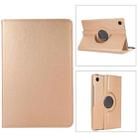 For Samsung Galaxy Tab A8 360 Degree Rotation Litchi Texture Tablet Leather Case with Holder & Sleep / Wake-up Function(Gold) - 1