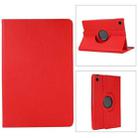 For Samsung Galaxy Tab A8 360 Degree Rotation Litchi Texture Tablet Leather Case with Holder & Sleep / Wake-up Function(Red) - 1