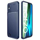 For OPPO Realme Narzo 50i Carbon Fiber Texture Shockproof TPU Phone Case(Blue) - 1