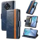 For Infinix Zero 8 CaseNeo Splicing Dual Magnetic Buckle Leather Case with Holder & Card Slots & Wallet(Blue) - 1