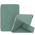 For iPad mini 6 Double-sided Matte Deformation TPU Tablet Leather Case with Holder & Sleep / Wake-up Function(Dark Night Green) - 1