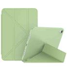 For iPad mini 6 Double-sided Matte Deformation TPU Tablet Leather Case with Holder & Sleep / Wake-up Function(Matcha Green) - 1