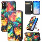 For Doogee N40 Pro CaseNeo Colorful Magnetic Leather Case with Holder & Card Slot & Wallet(Colorful Cloud) - 1