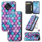 For Infinix Zero 8 CaseNeo Colorful Magnetic Leather Case with Holder & Card Slot & Wallet(Purple Scales) - 1