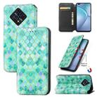 For Infinix Zero 8 CaseNeo Colorful Magnetic Leather Case with Holder & Card Slot & Wallet(Emerald) - 1