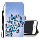 For iPhone 6 / 6s 3D Colored Drawing Horizontal Flip PU Leather Case with Holder & Card Slots & Wallet(Multiple Butterflies) - 1